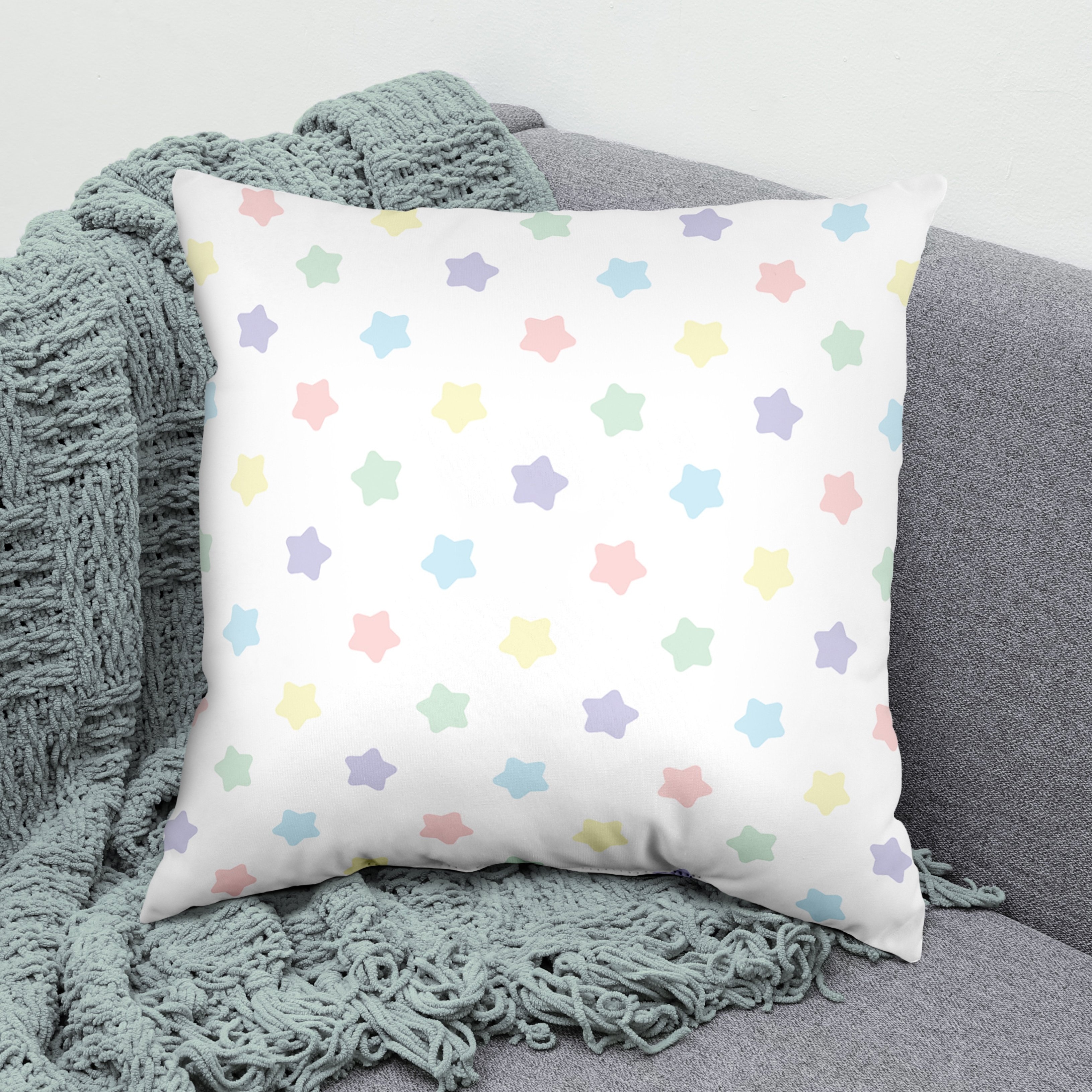 Pastel Stars Double Sided Pillow-image