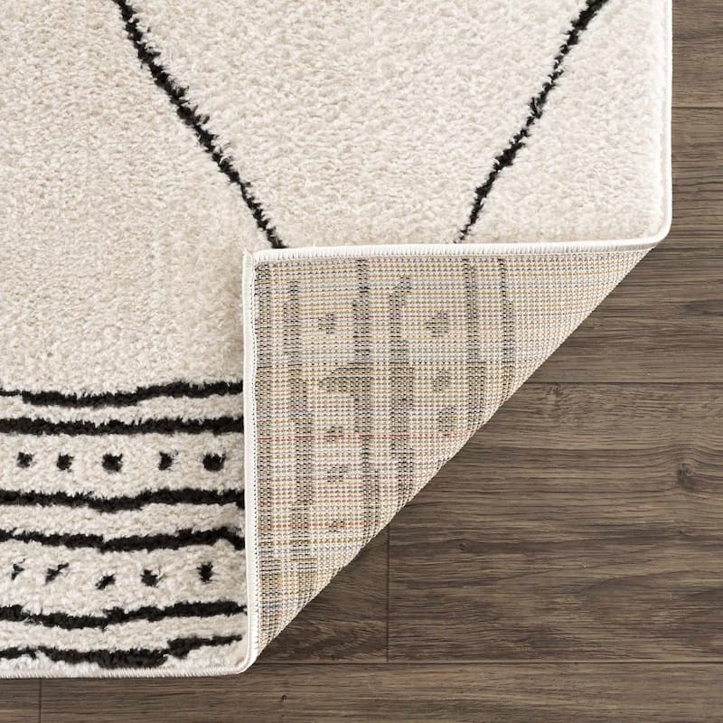 Hauteloom Keone Hallway, Kitchen Runner Rug - High Pile - Rose Cream - 2'8" x 7'3"