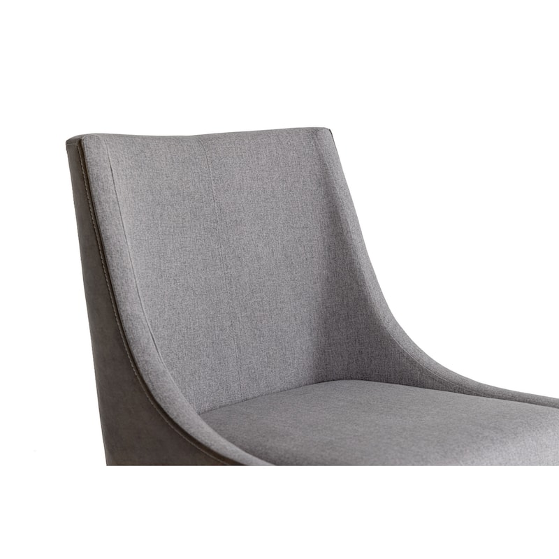 Modrest Fairview Modern Grey & Brass Dining Chair