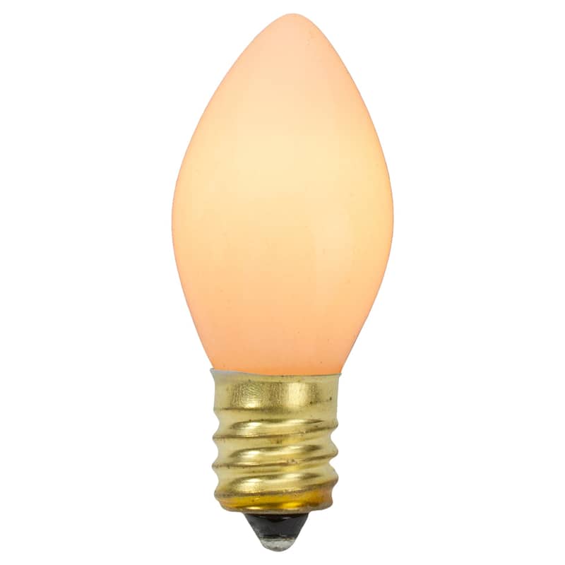 Pack of 4 White Opaque C7 Christmas Replacement Bulbs - 2"