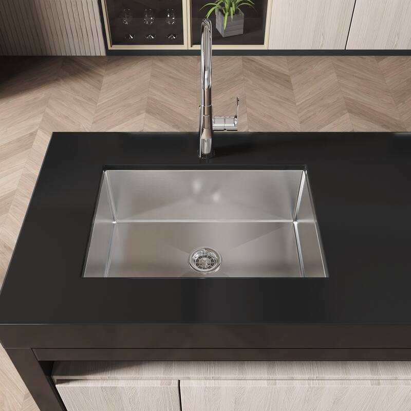 Stainless Steel Kitchen Sink Single Bowl with US Standard Drain and Hook