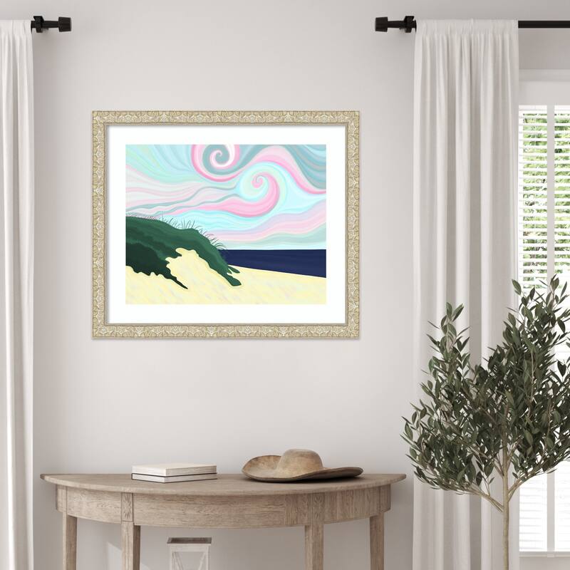 Chatham Beach by Evan Sklar Wood Framed Wall Art Print - Lila Silver