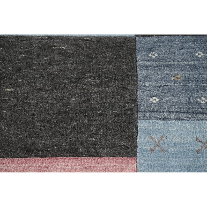 Gabbeh Indian Rug Hand-Knotted Wool Carpet - 5'5" x 7'9"