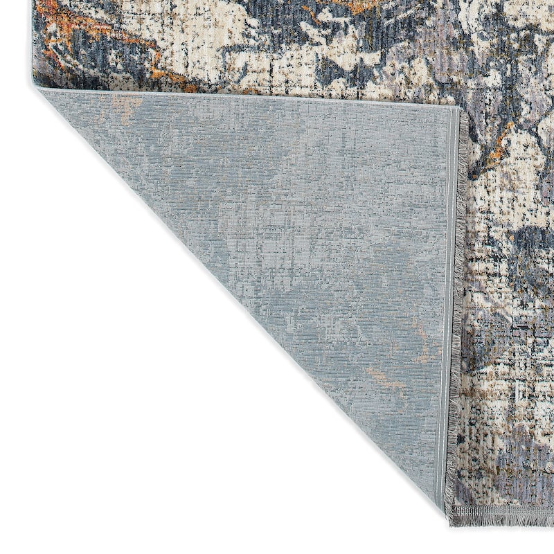 Modern Abstract Cut Pile Rectangle Throw Rug - 1.10x 2.6