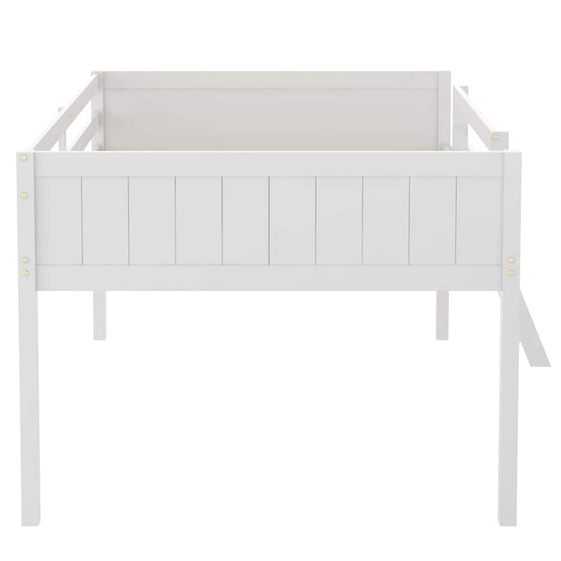 Low Loft Bed with Ladder & Fence Baffle