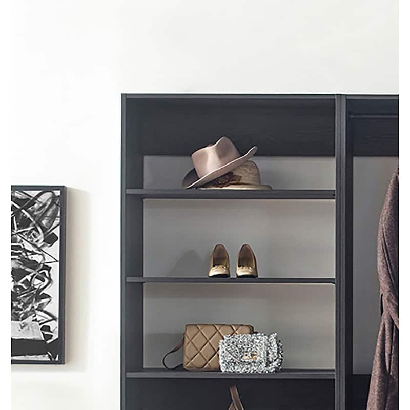 Prosper Freestanding Walk in Wood Closet System - 83" H x 94.2" W x 15.7" D