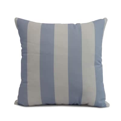 18 x 18 Inch Rugby Stripe Stripe Print Outdoor Pillow