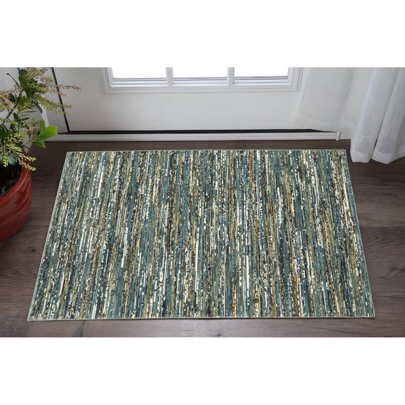 HomeRootsStriped Casual Rectangle Area Rug - 60.24' X '39.37' X '0.39
