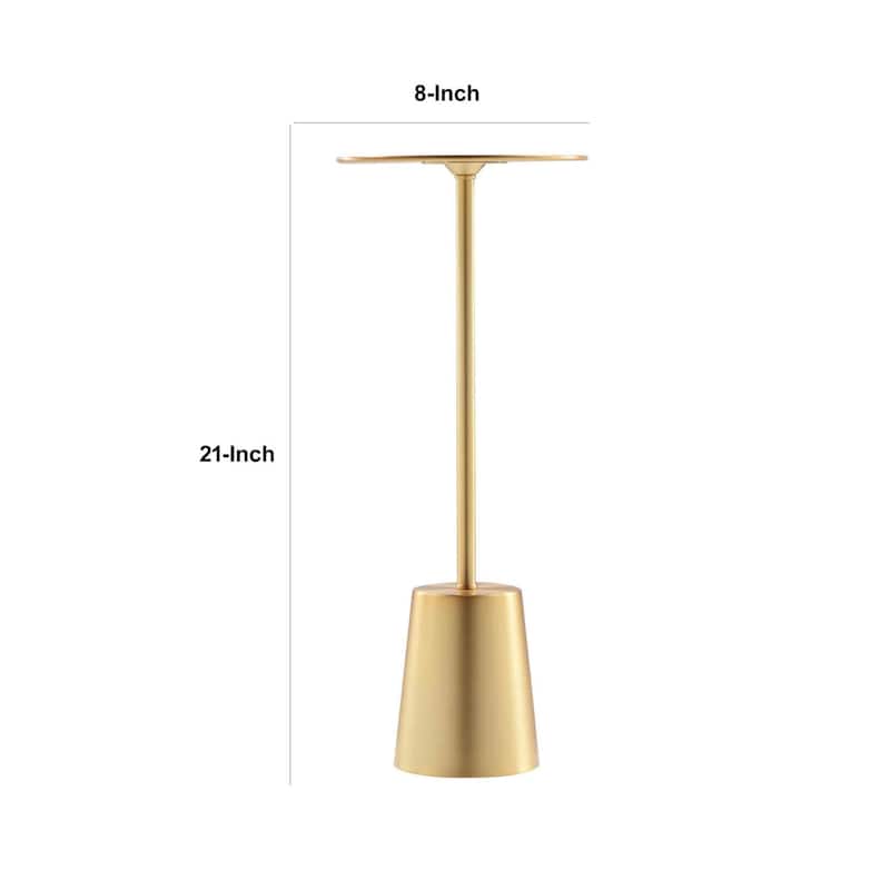 8 in. Gold Round Metal End Table, Sturdy Build End Side Table for Living Rooms