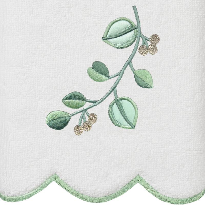 Authentic Hotel and Spa 100% Turkish Cotton WILD BRANCH Scallop Embellished Towel Collection