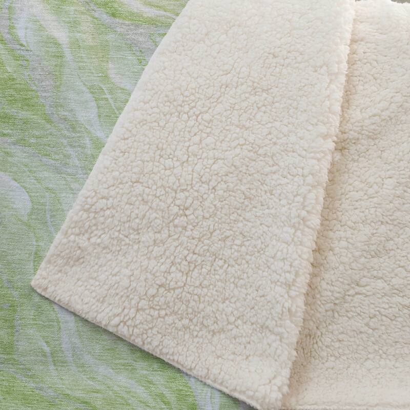 Premium Machine Washable Abstract Modern Sherpa Throw Blanket