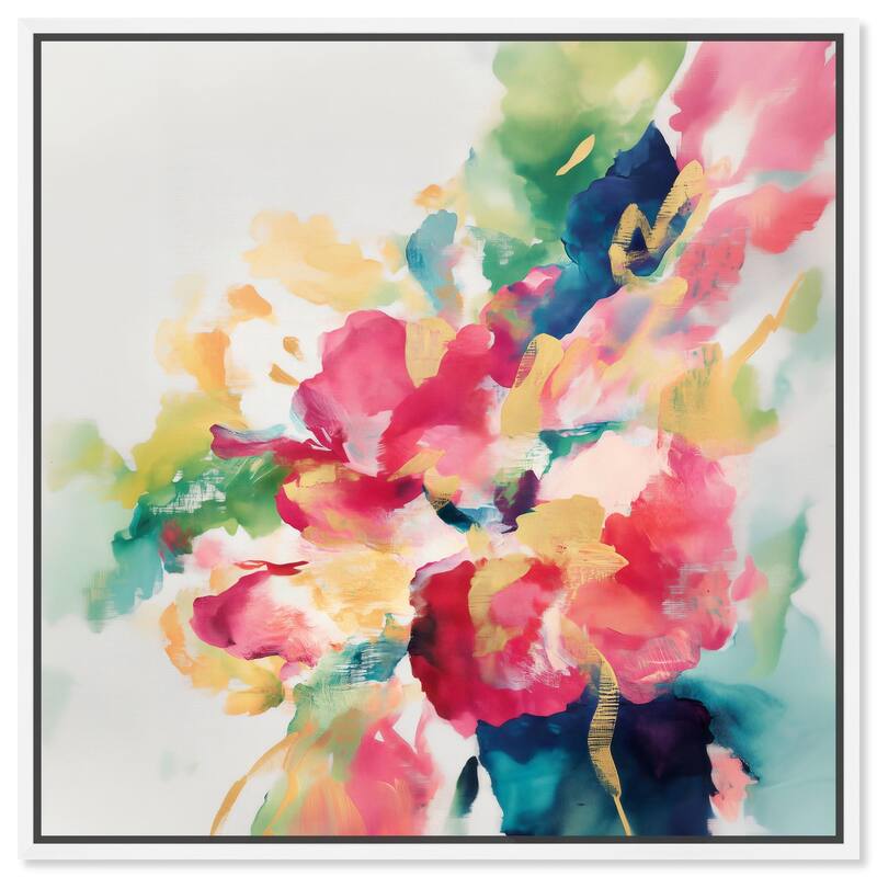 Essence of a Flower I Canvas by Art Remedy - White - 40" x 40"
