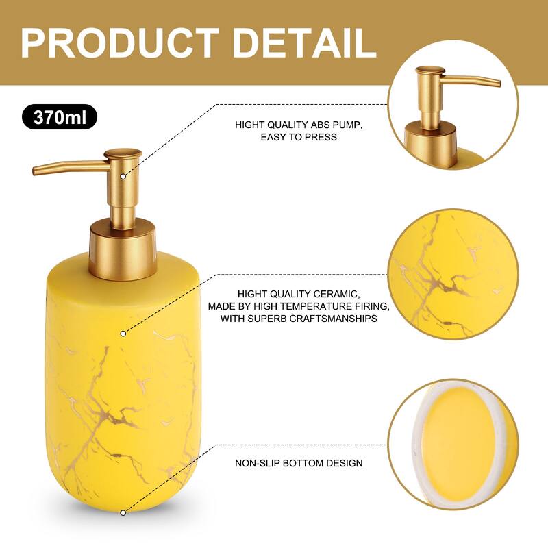 1Pcs 12.5 Oz Soap Dispenser Hand Dish Soap Dispenser for Kitchen Matte