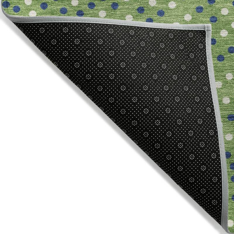HomeRoots Polka Dot Transitional Rectangle Outdoor Rug