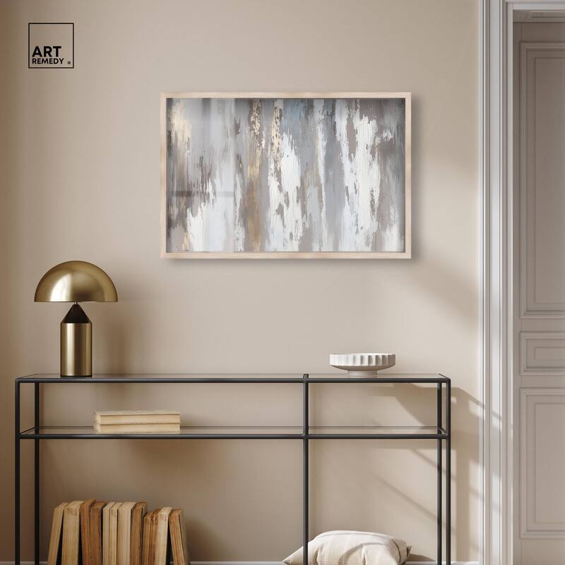 Flooding Gold I Shadowbox by Art Remedy
