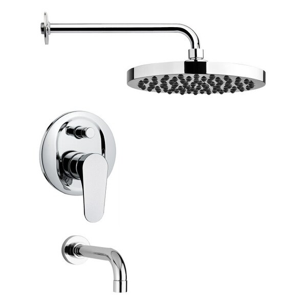 Nameeks TSF2211 Remer Shower Tub and Shower Trim Package with Single Function Rain Shower head - Chrome