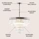preview thumbnail 39 of 48, Gaines Crystal LED Chandelier, Polished Nickel/Clear by JONATHAN Y