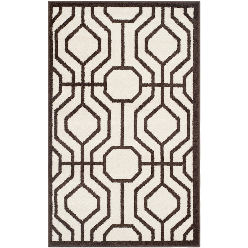 SAFAVIEH, Amherst Mounah Modern Rug - 2'6" x 4' - Ivory/Brown