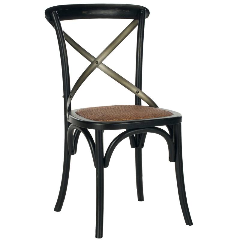 SAFAVIEH Lazzat x-Back Antique White Dining Chair (Set of 2) - 20"Wx21"Dx35"H