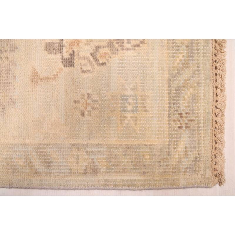 ECARPETGALLERY Hand-knotted Kavya Oushak Light Blue Wool Rug - 9'0 x 11'9