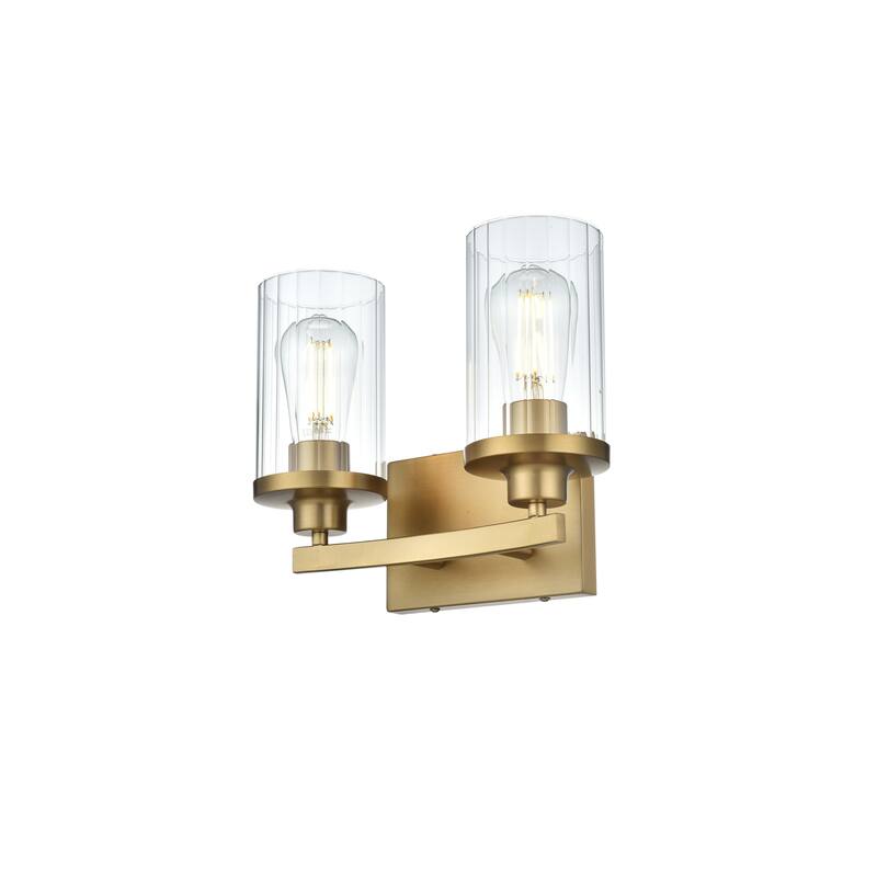 Silvia 1 Light Black and Clear Bath Sconce