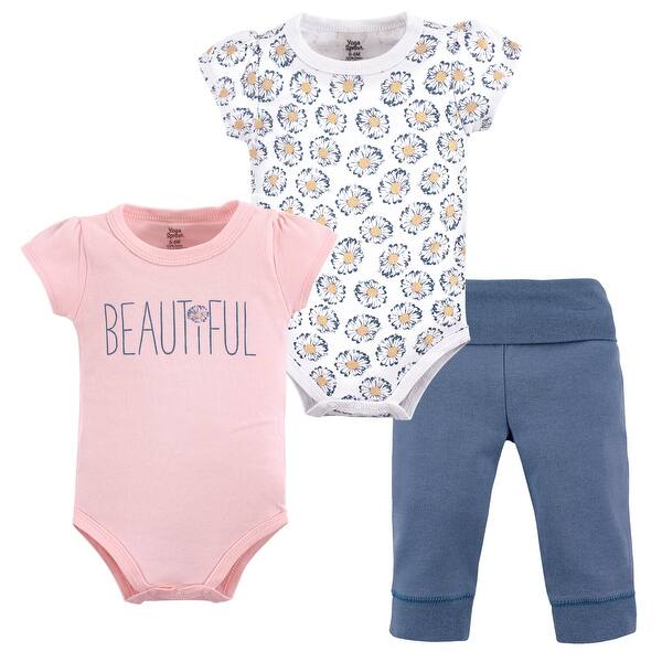 slide 1 of 1, Yoga Sprout Baby Girl Cotton Layette Set, Beautiful 0-3 Months - Beautiful