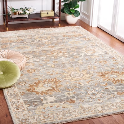 SAFAVIEH Hand-Knotted Oushak Edeltraud Traditional Wool Rug