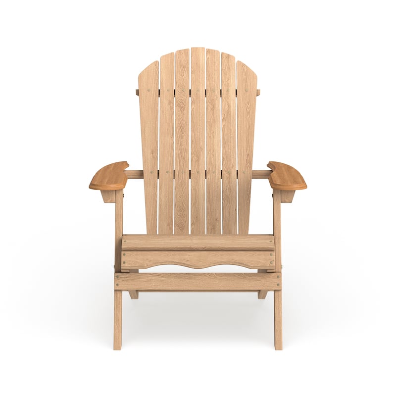 South Padre Natural Finish Foldable Adirondack Chair Kit by Havenside Home