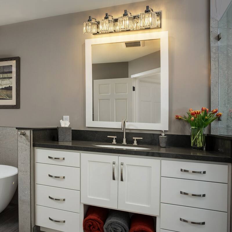 Modern 3/4/5-lights Crystal Bathroom Light Fixtures