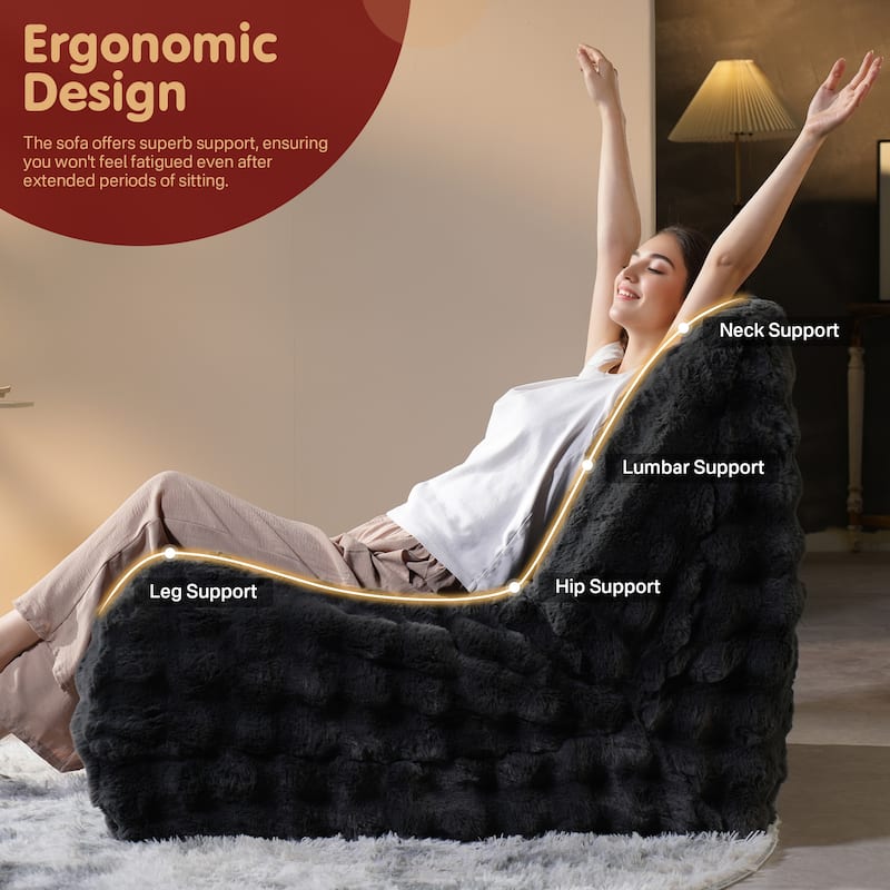 OVIOS Cloud-Like Plush Bean Bag Chair (Reinforced Pile Edition)
