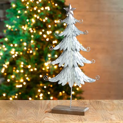 Glitzhome 20"H Galvanized Metal Table Tree