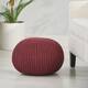Abena Knitted Cotton Pouf by Christopher Knight Home