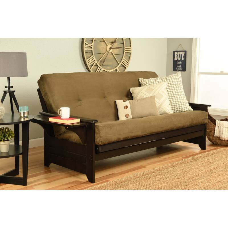 Copper Grove Dixie Espresso Full-size Futon Set with Bonded Leather Innerspring Mattress