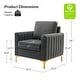 preview thumbnail 9 of 43, Ganymedes Modern Velvet Accent Arm Chair with Golden Legs by HULALA HOME