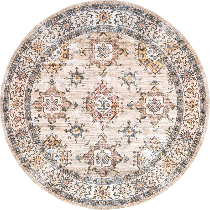 Nuloom Finley SpinClean Machine Washable Vintage Distressed Area Rug