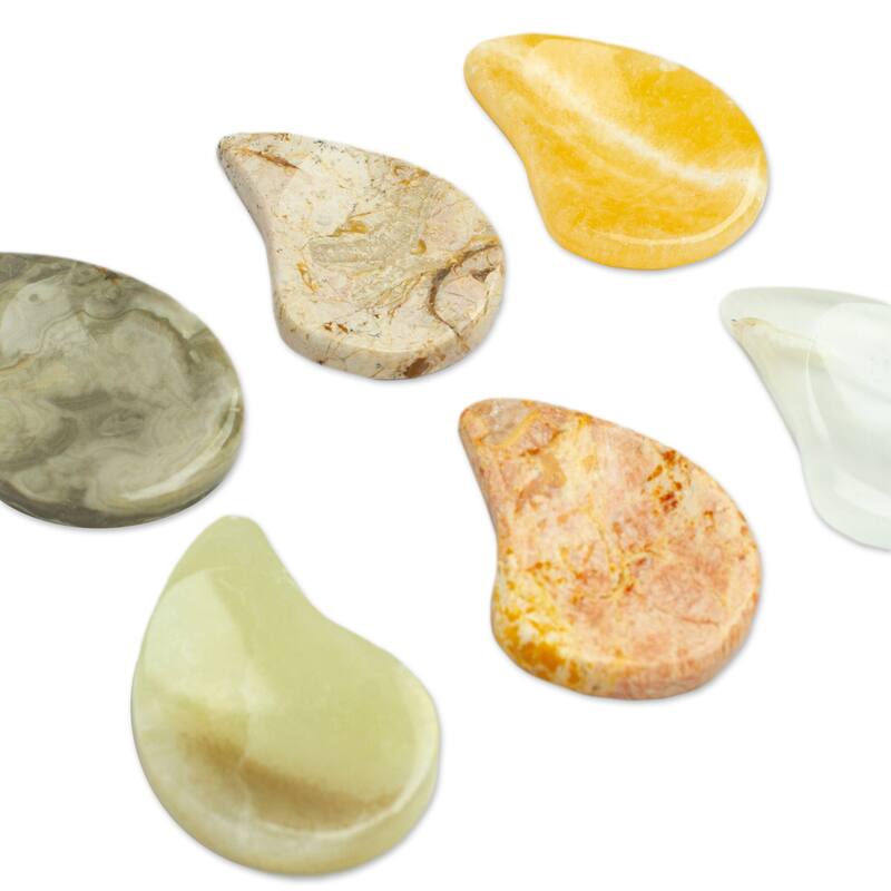 Novica Handmade Heavenly Connection Stress-Relieving Stones (Set Of 2)