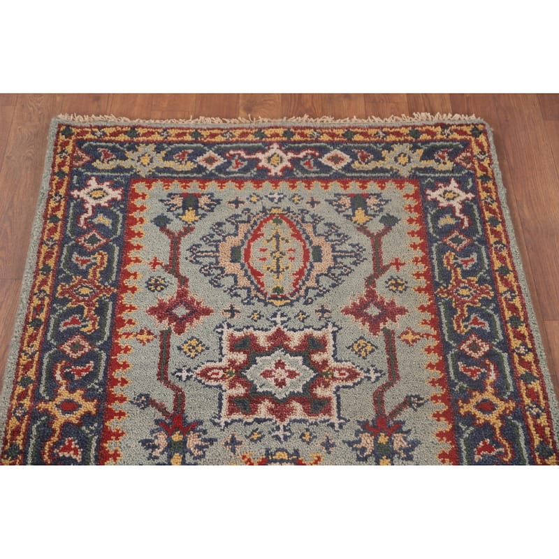 Kazak Oriental Runner Rug Handmade Wool Carpet - 2'8"x 8'1"