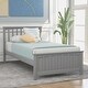 preview thumbnail 7 of 10, Grey Wood Platform Bed Twin Size Platform Bed