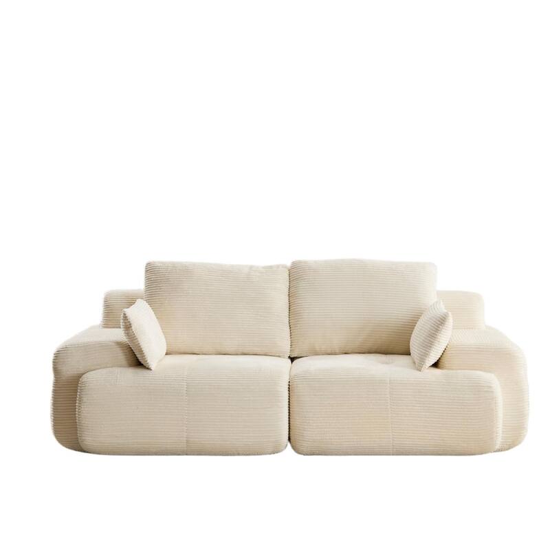 Featured Loveseat Sofa Couch with Throw Pillows, 2 Seater Large Sectional Sofa Couches for Living Room