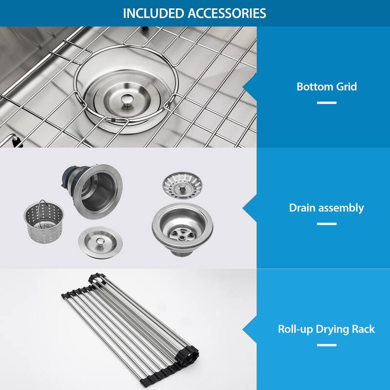 Double Bowl(50/50) Undermount Sink- 28"x19" Double Bowl Kitchen Sink 16 Gauge with Two 10" Deep Basin