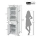 preview thumbnail 9 of 18, GDFStudio - Greystone 70.8"H Freestanding Bathroom Cabinet with Adjustable Shelves, 4 Soft Close Doors & Drawer