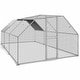 Moasis Large Metal Chicken Coop Cage with Cover Poultry Fence Outdoor ...