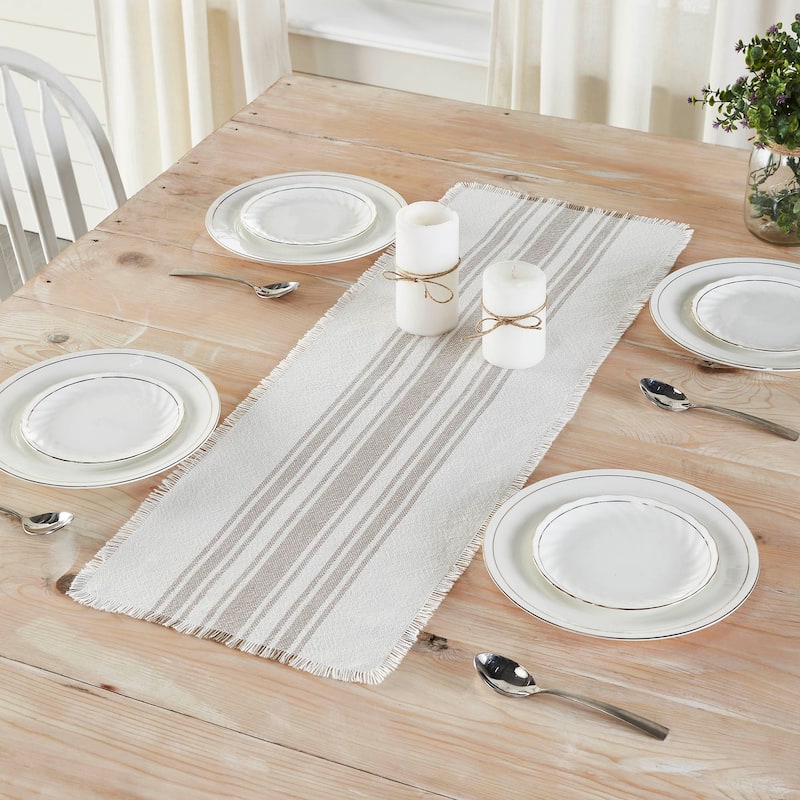 Antique White Stripe Runner