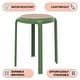 preview thumbnail 17 of 48, Tresse All-Weather Round Stackable Dining Stool with Wicker-Style Seat for Indoor, Outdoor, Patio, and Kitchen - Fully Assembled