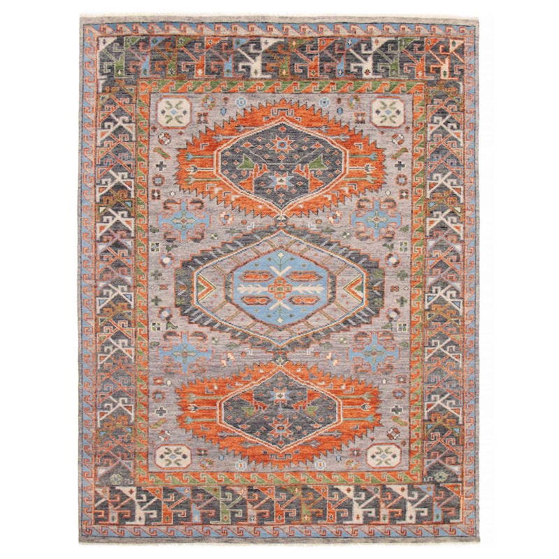 ECARPETGALLERY Hand-knotted Jules Serapi Grey Wool Rug - 9'2 x 12'1 - Grey - 9'2 x 12'1