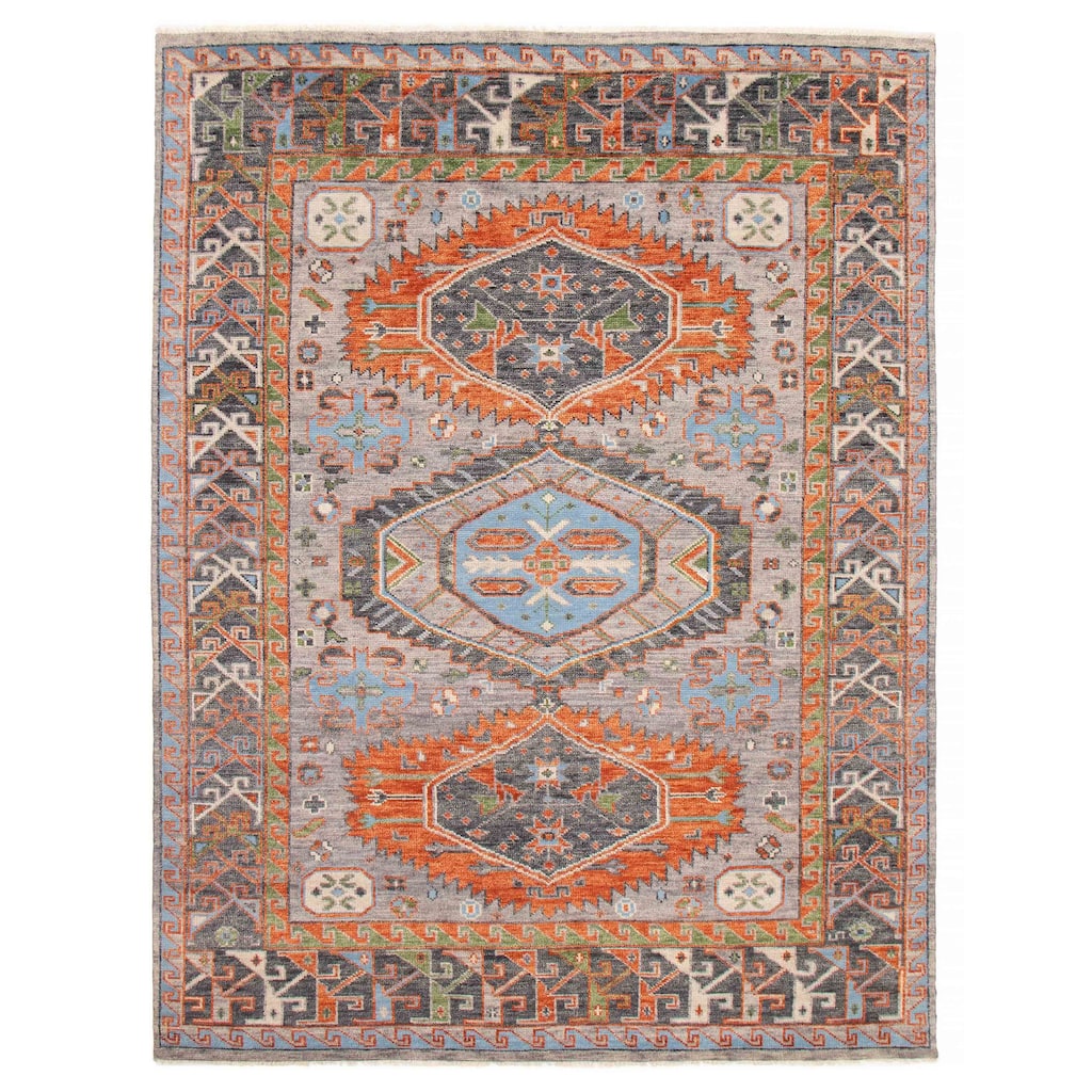 ECARPETGALLERY Hand-knotted Jules Serapi Grey Wool Rug - 9'2 x 12'1