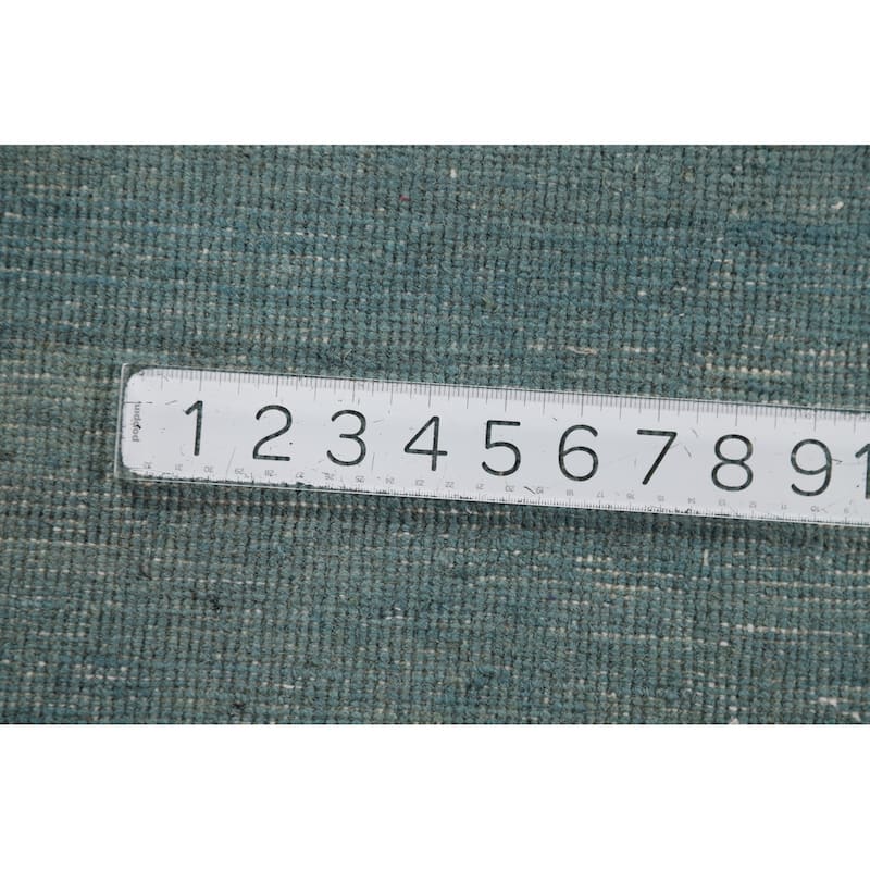 Light Blue Modern Gabbeh Oriental Area Rug Hand-Knotted Wool Carpet - 4'10" x 6'6"