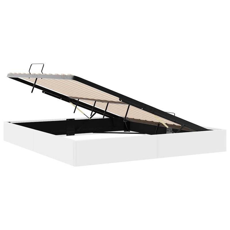 vidaXL Storage Bed with Mattress in Faux Leather