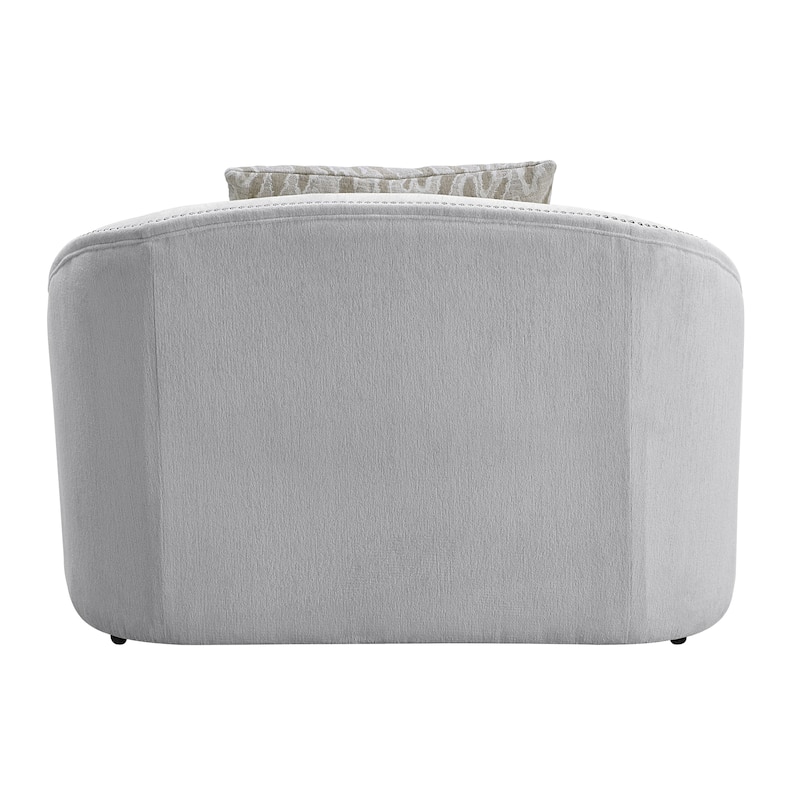 Davidov Beige Chair with Nailhead Trim