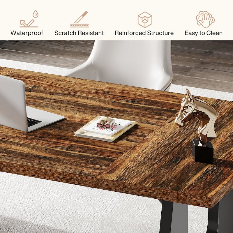 70.9 Inches Executive Desk Rectangular Computer Office Desk with Large Desktop